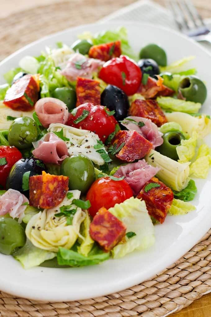 Antipasto Salad Recipes
 Antipasto Salad with Easy Italian Dressing