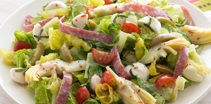 Antipasto Salad Recipes
 Antipasto Salad with Italian Dressing