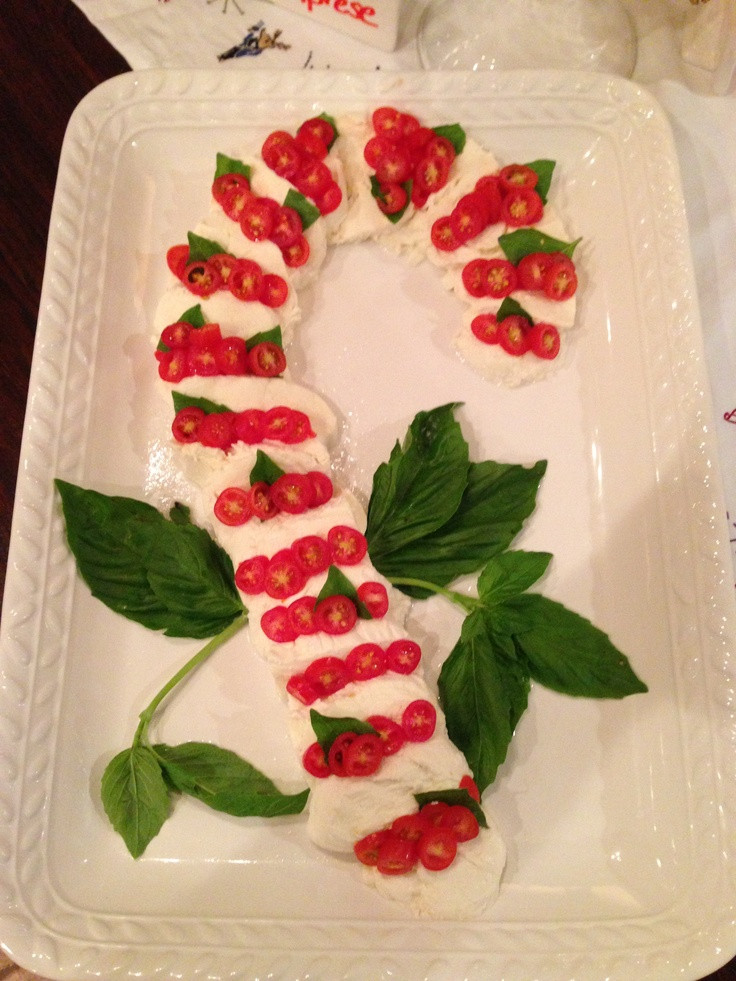 Appetizers For Christmas Party
 Mozzarella tomato & basil Candy Cane Christmas party