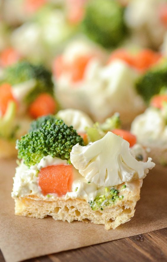 Appetizers For Potluck
 Ranch Veggie Bars Recipe