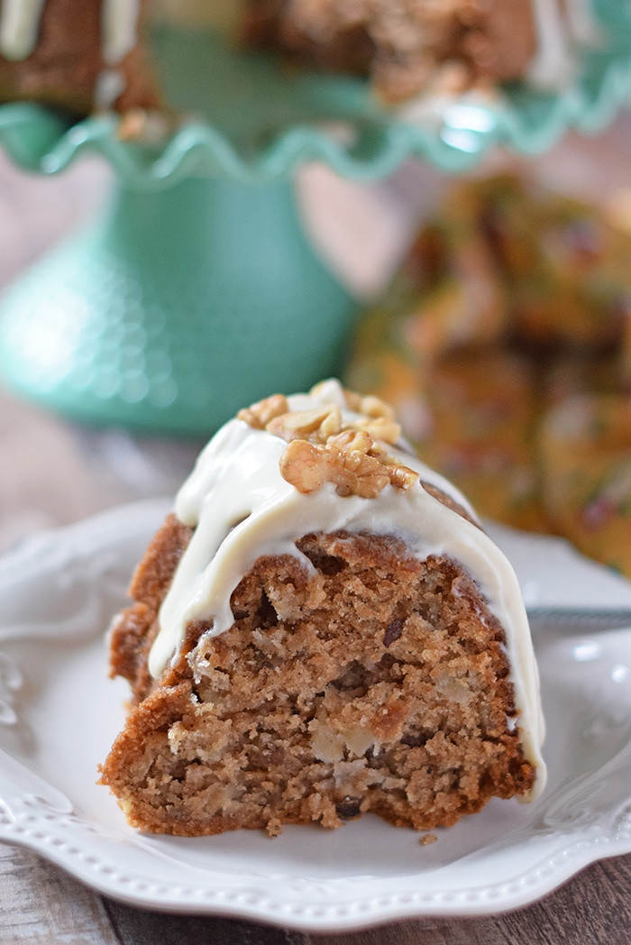 Apple Bundt Cake
 Apple Bundt Cake with a Caramel Cream Cheese Glaze