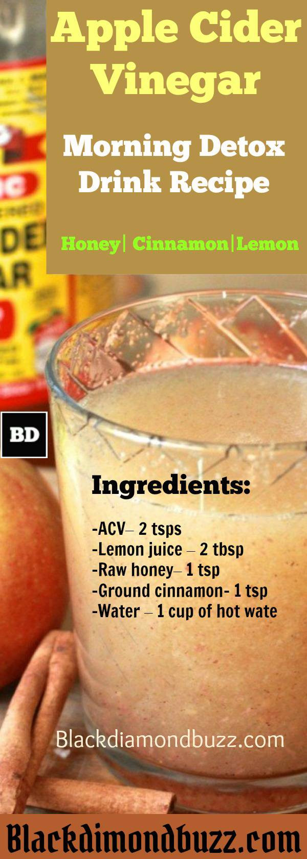 Apple Cider Vinegar Drink Recipe
 fat burning drink with apple cider vinegar