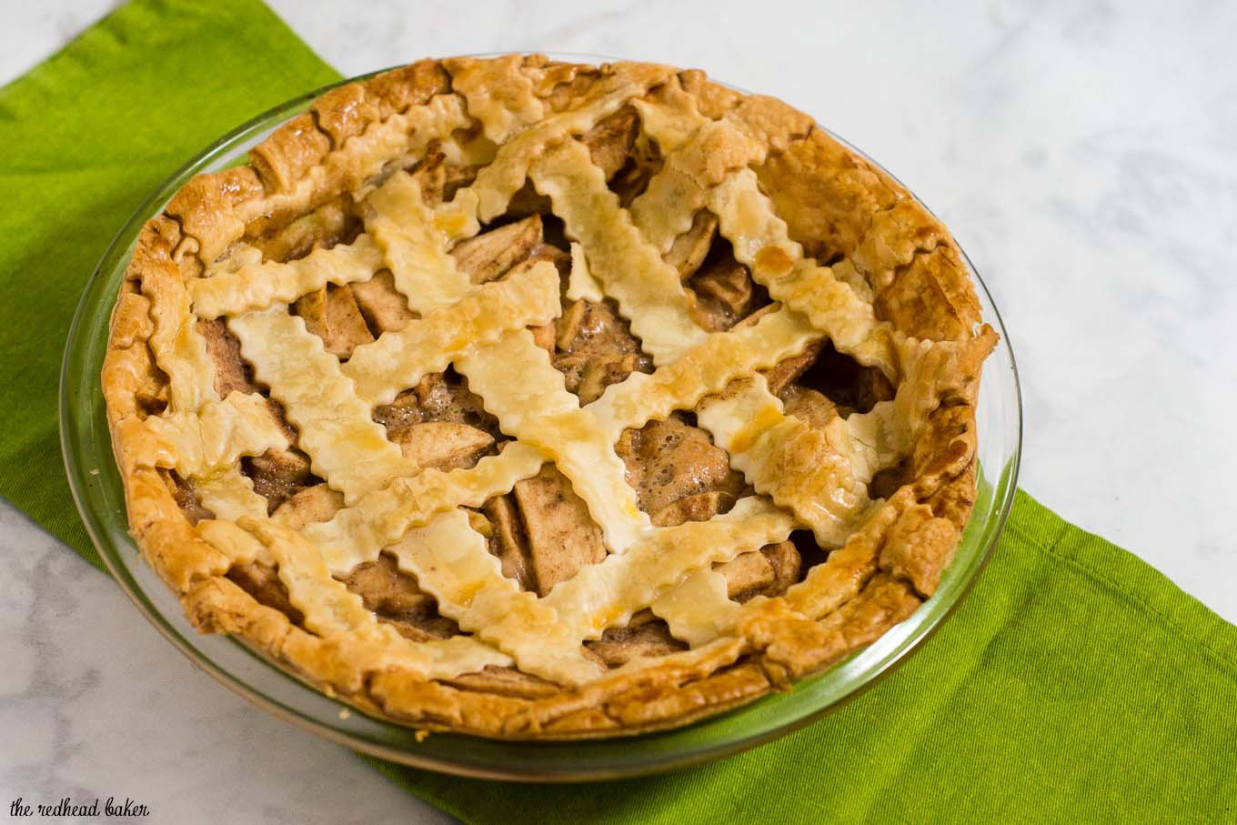 Apple Pie Bake Time
 Salted caramel apple pie with a beautiful lattice crust is