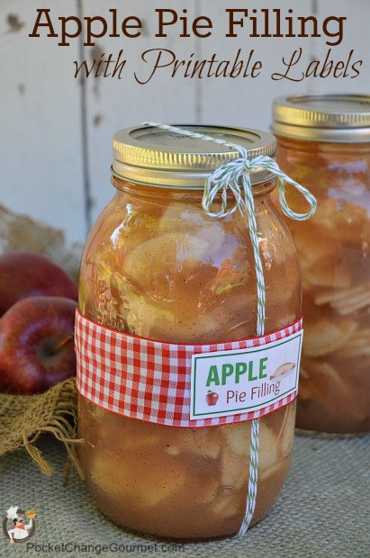 Apple Pie Filling For Canning
 Canned Apple Pie Filling Printable Labels Recipe