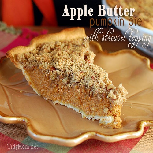 Apple Pumpkin Pie Apple Butter Pumpkin Pie with Streusel Topping