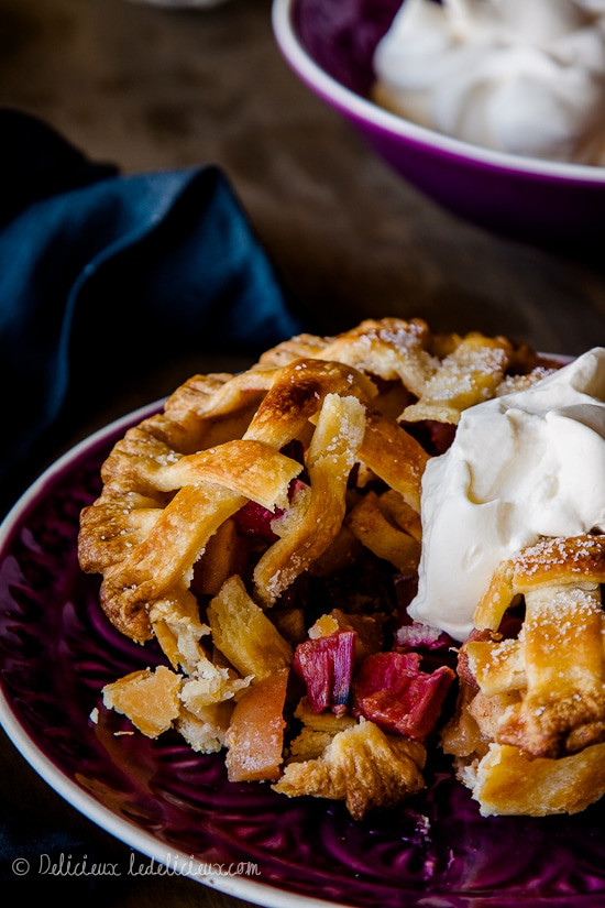 Apple Rhubarb Pie
 Individual Apple & Rhubarb Pies