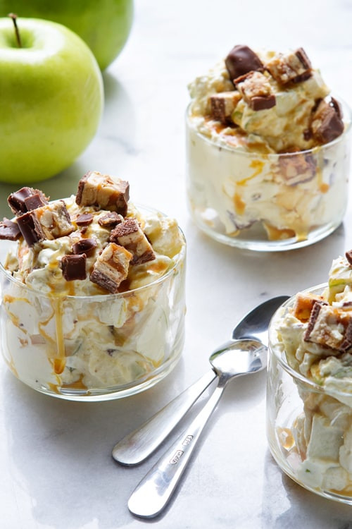 Apple Snickers Dessert
 Snickers Caramel Apple Salad