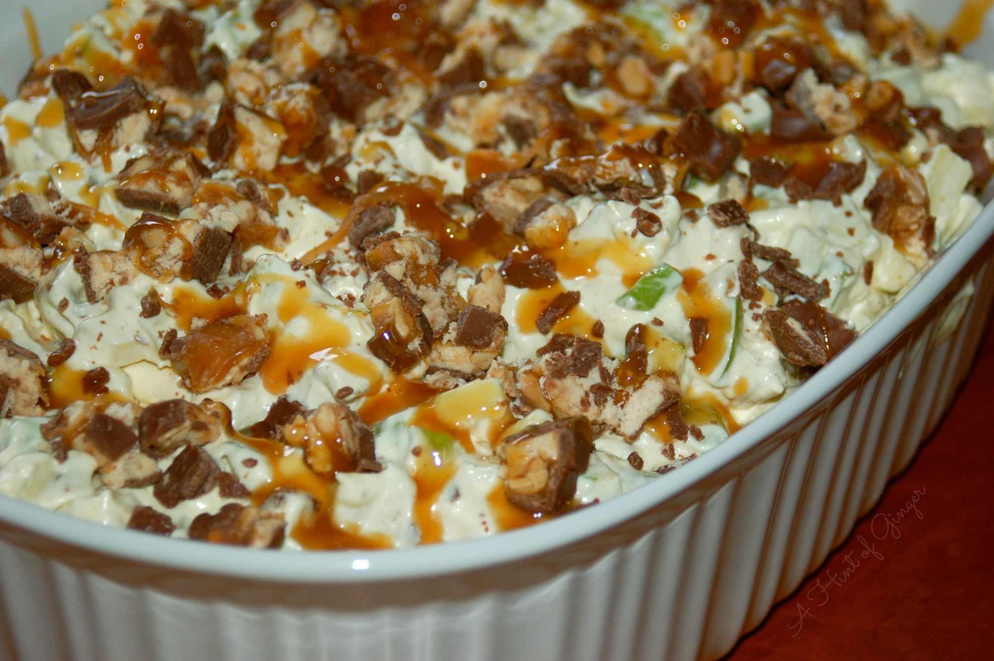 Apple Snickers Dessert
 Caramel Snickers Apple Salad