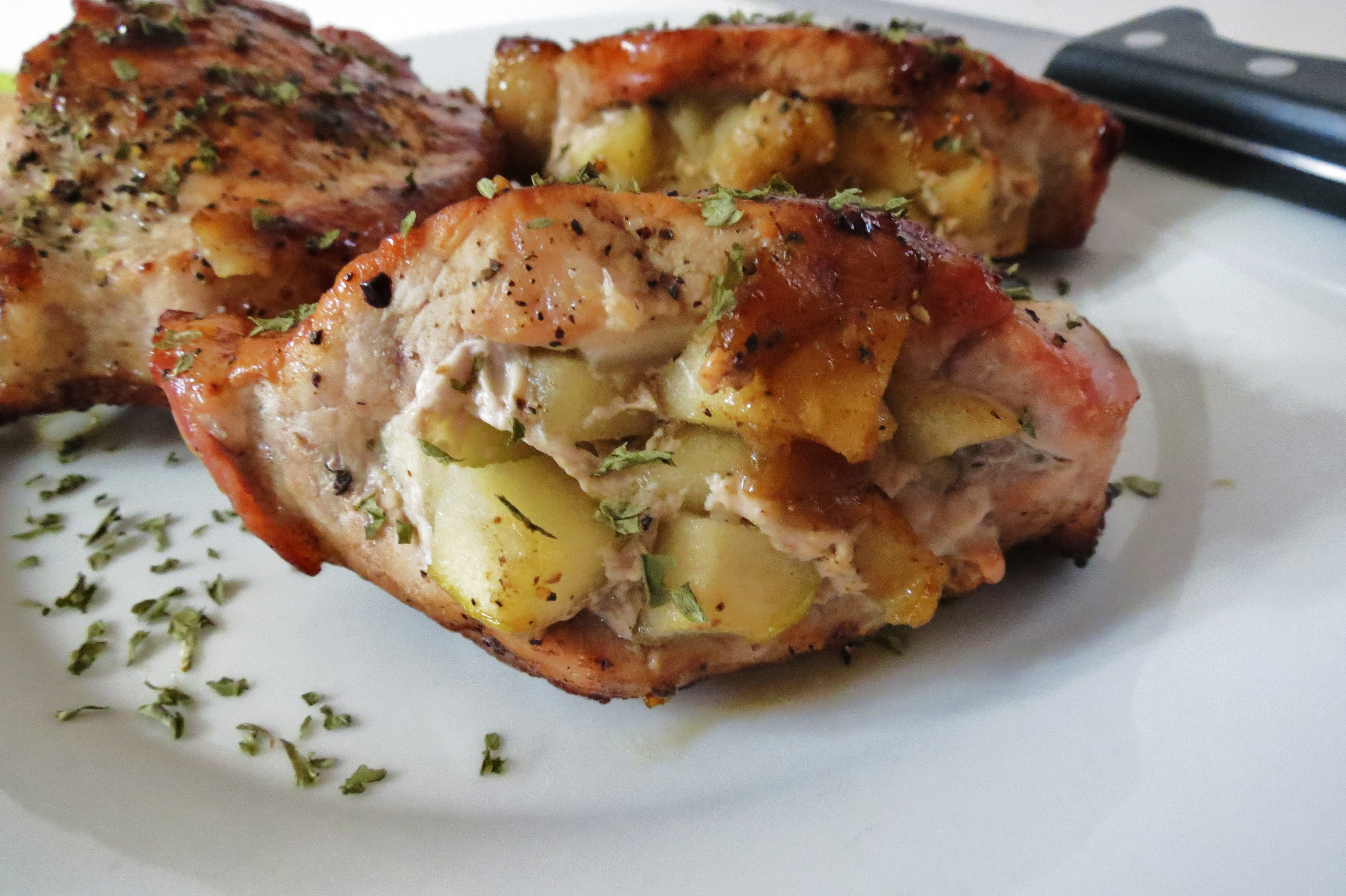 Apple Stuffed Pork Chops
 Apple Stuffed Pork Loin