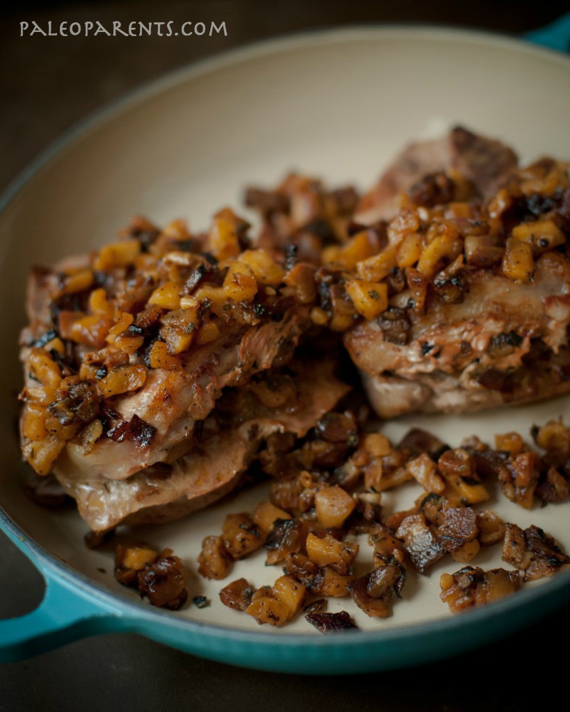 Apple Stuffed Pork Chops
 Apple & Bacon Stuffed Pork Chops