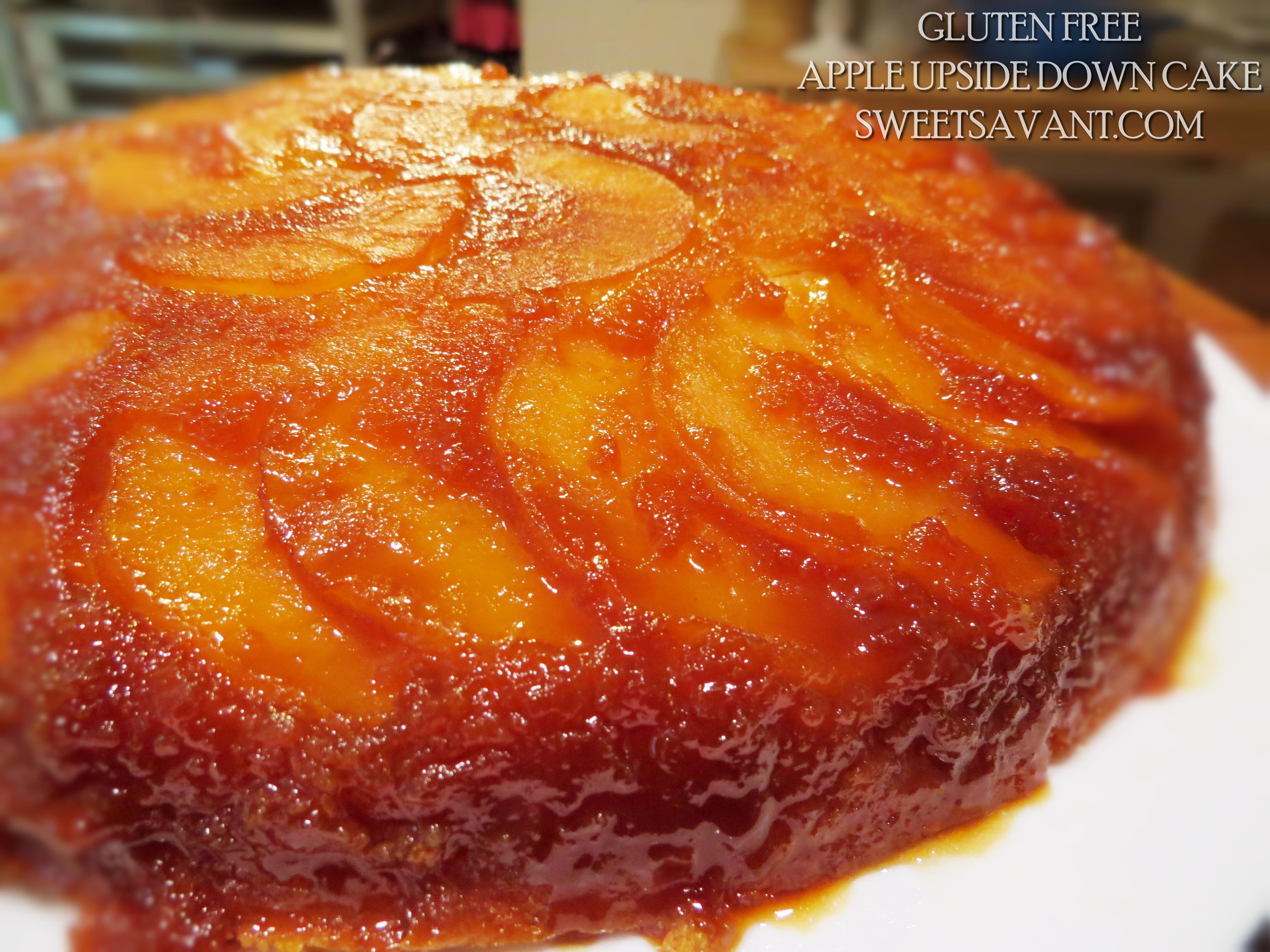 Apple Upside Down Cake
 Gluten Free Apple Upside Down Cake with Sorghum Glaze