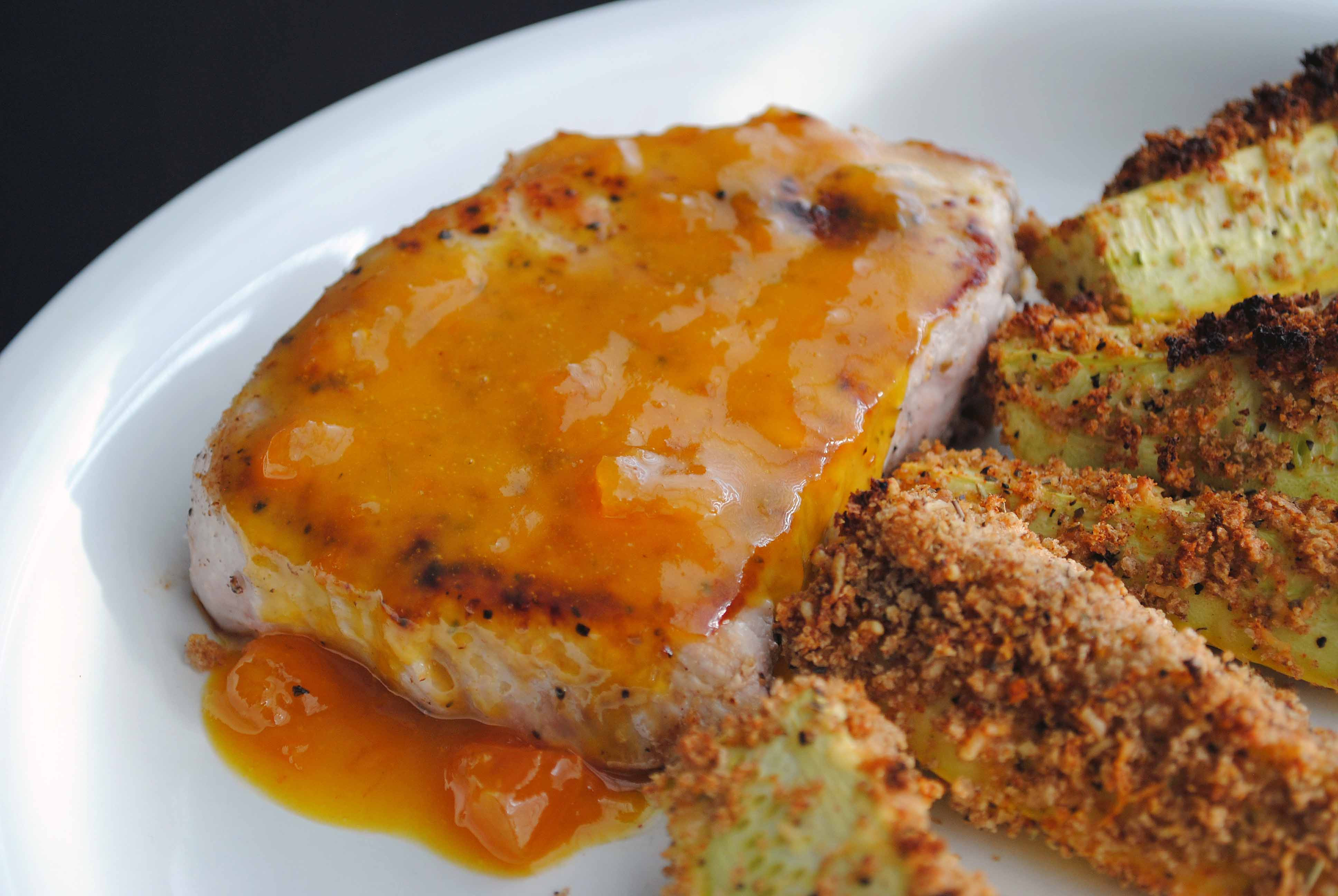 Apricot Pork Chops
 apricot mustard pork chops