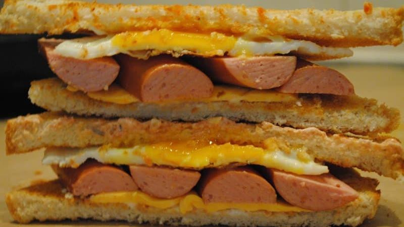 Are Hot Dogs Sandwiches
 Hot dog and egg sandwich toastie recipe Student Recipes