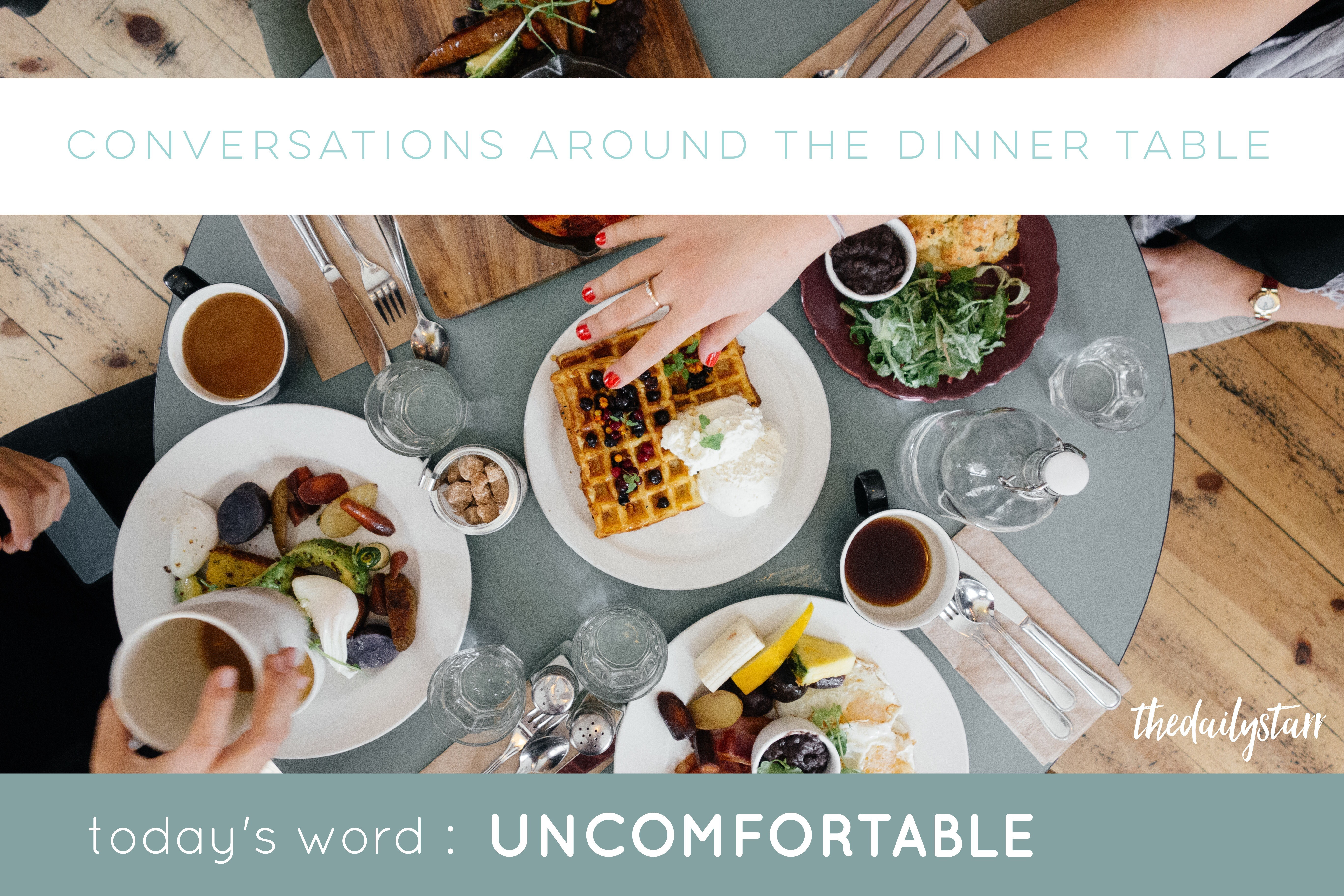 Around The Dinner Table
 1wordwednesday un FORTABLE conversations around the