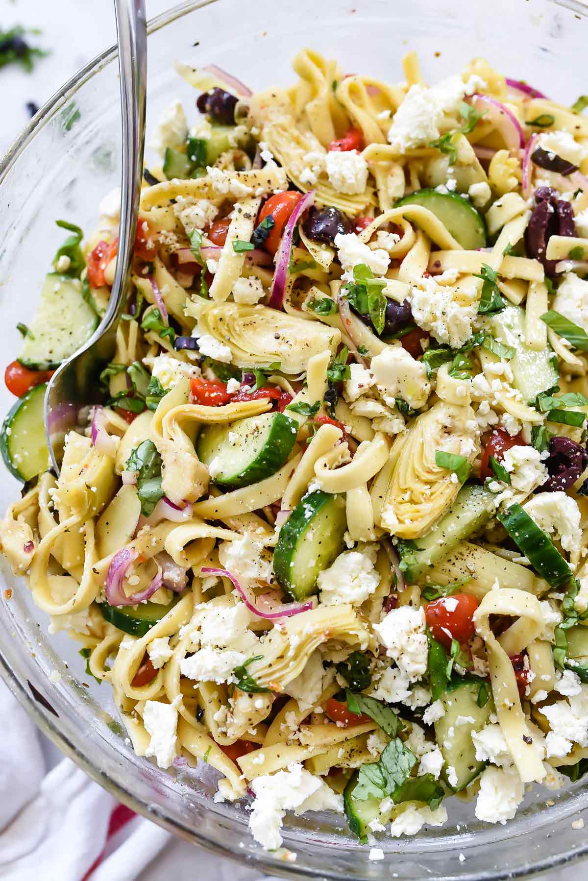 Artichoke Pasta Salad
 Greek Pasta Salad with Cucumbers & Artichoke Hearts