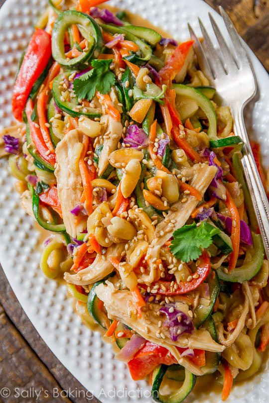 Asian Dinner Recipe
 Easy Healthy Dinner Peanut Chicken Zucchini Noodles