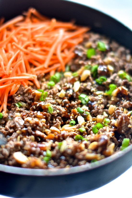 Asian Ground Beef Recipes
 Healthy Asian Lettuce Wraps Apple of My Eye