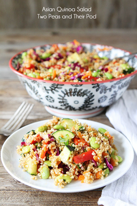 Asian Quinoa Salad
 Asian Quinoa Salad Recipe on twopeasandtheirpod
