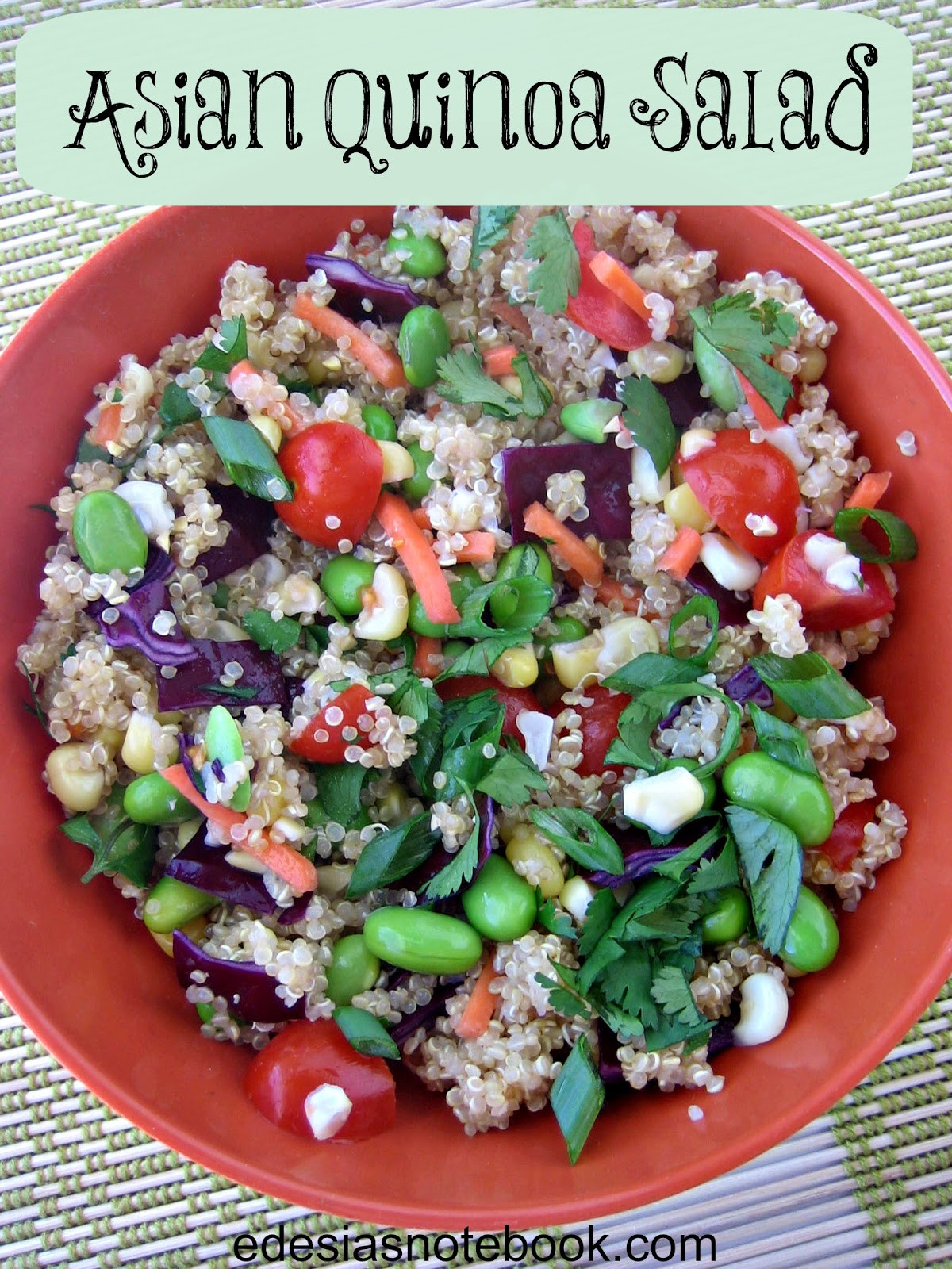 Asian Quinoa Salad
 The Salad Bar Asian Quinoa Salad Edesia s Notebook