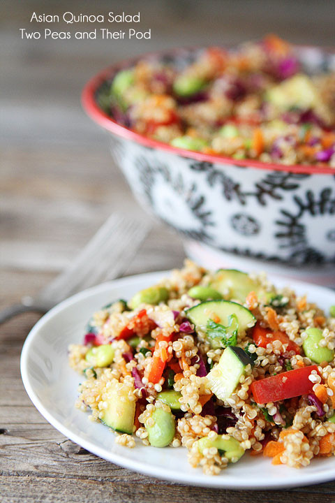 Asian Quinoa Salad
 Asian Quinoa Salad find the recipe on twopeasandtheirpod