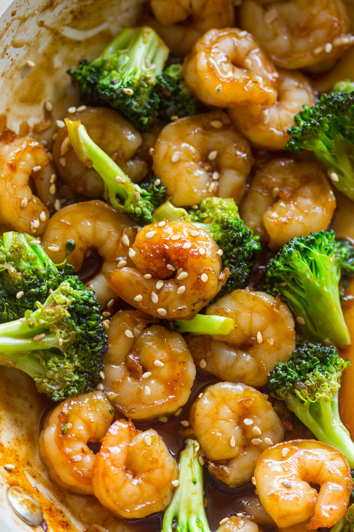 Asian Shrimp Recipes
 Easy Honey Garlic Shrimp and Broccoli