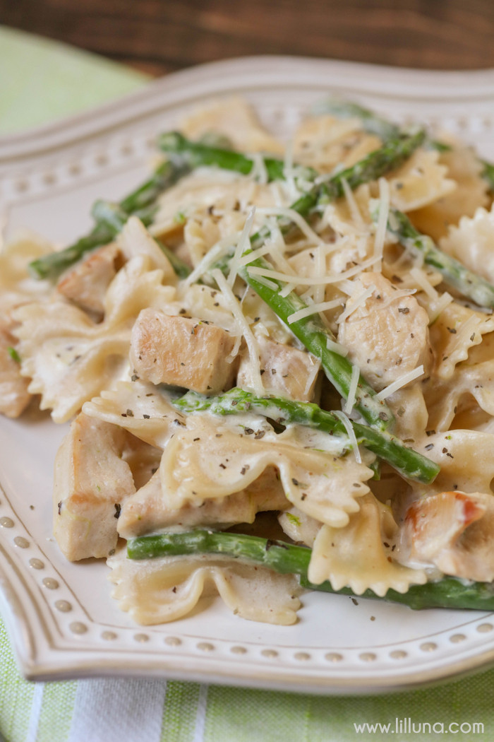 Asparagus Pasta Recipe
 Chicken and Asparagus Pasta