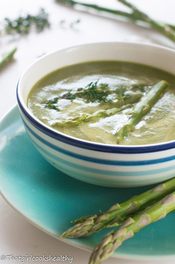 Asparagus Soup Vegan
 Vegan cream of asparagus soup That Girl Cooks Healthy