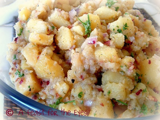 Authentic German Potato Salad Recipe
 A Feast for the Eyes Authentic German Potato Salad