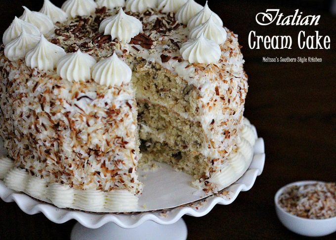 Authentic Italian Cream Cake Recipe
 Italian Cream Cake melissassouthernstylekitchen