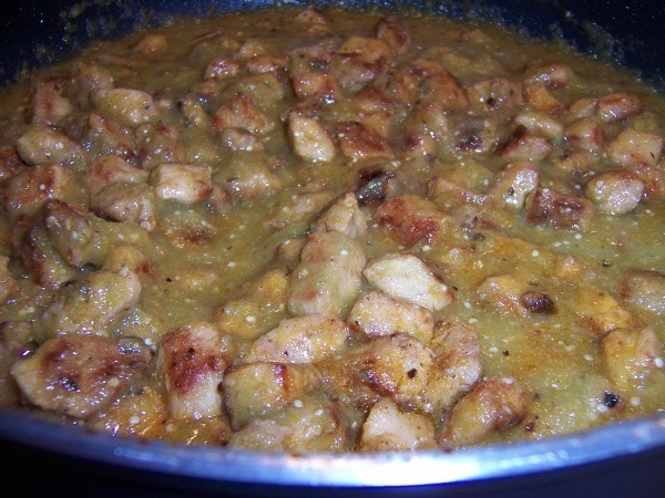 Authentic Pork Green Chili Recipe
 Authentic Mexican Style Chili Verde Pork Chunks in Green