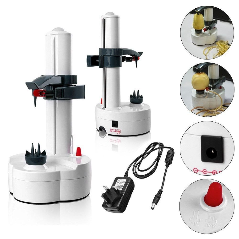 Automatic Potato Peeler
 White Electric Potato Peeler Automatic Pear Apple Fruit