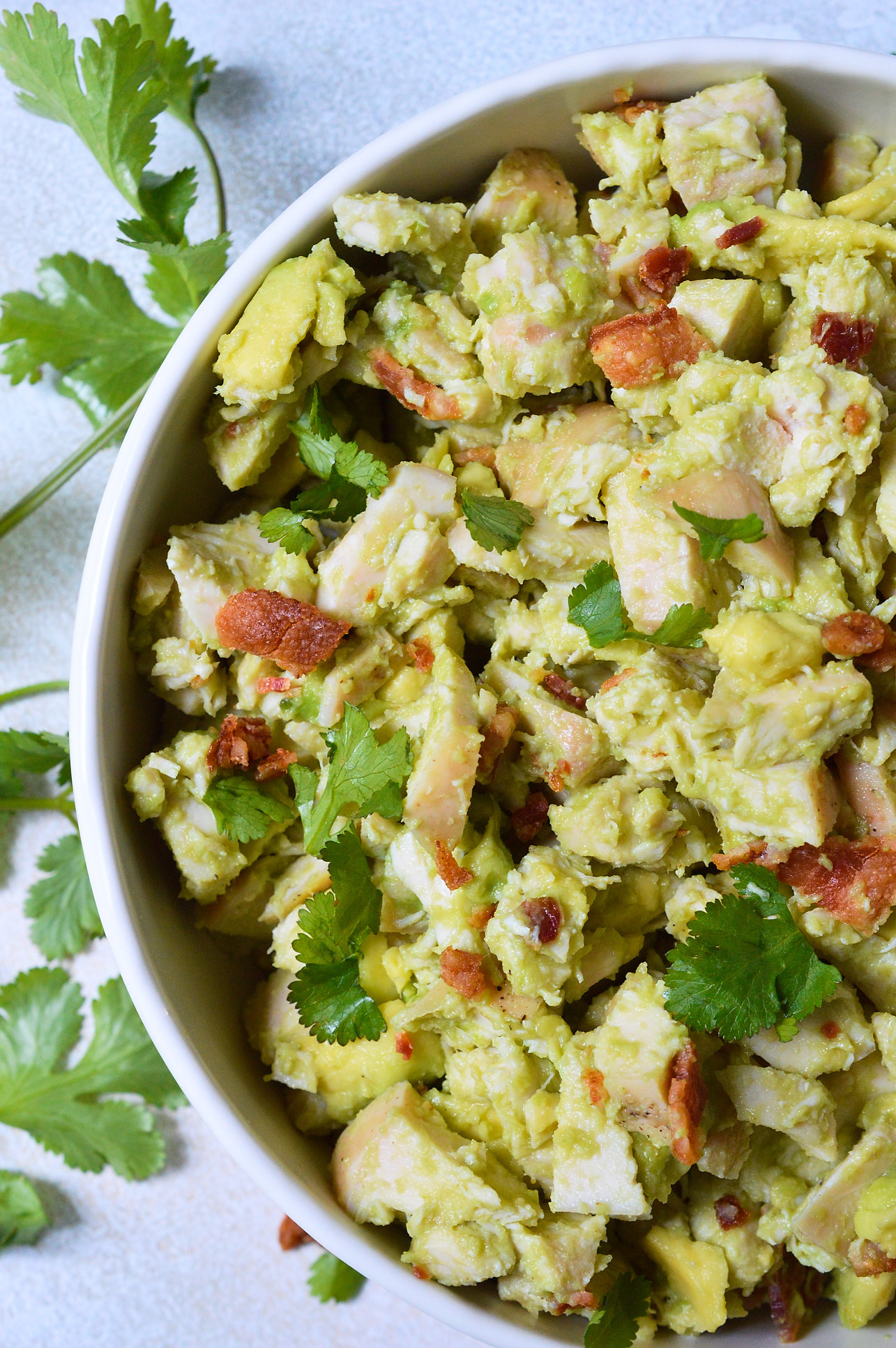 Avocado Chicken Salad
 Bacon Avocado Chicken Salad Whole30 Recipe WonkyWonderful