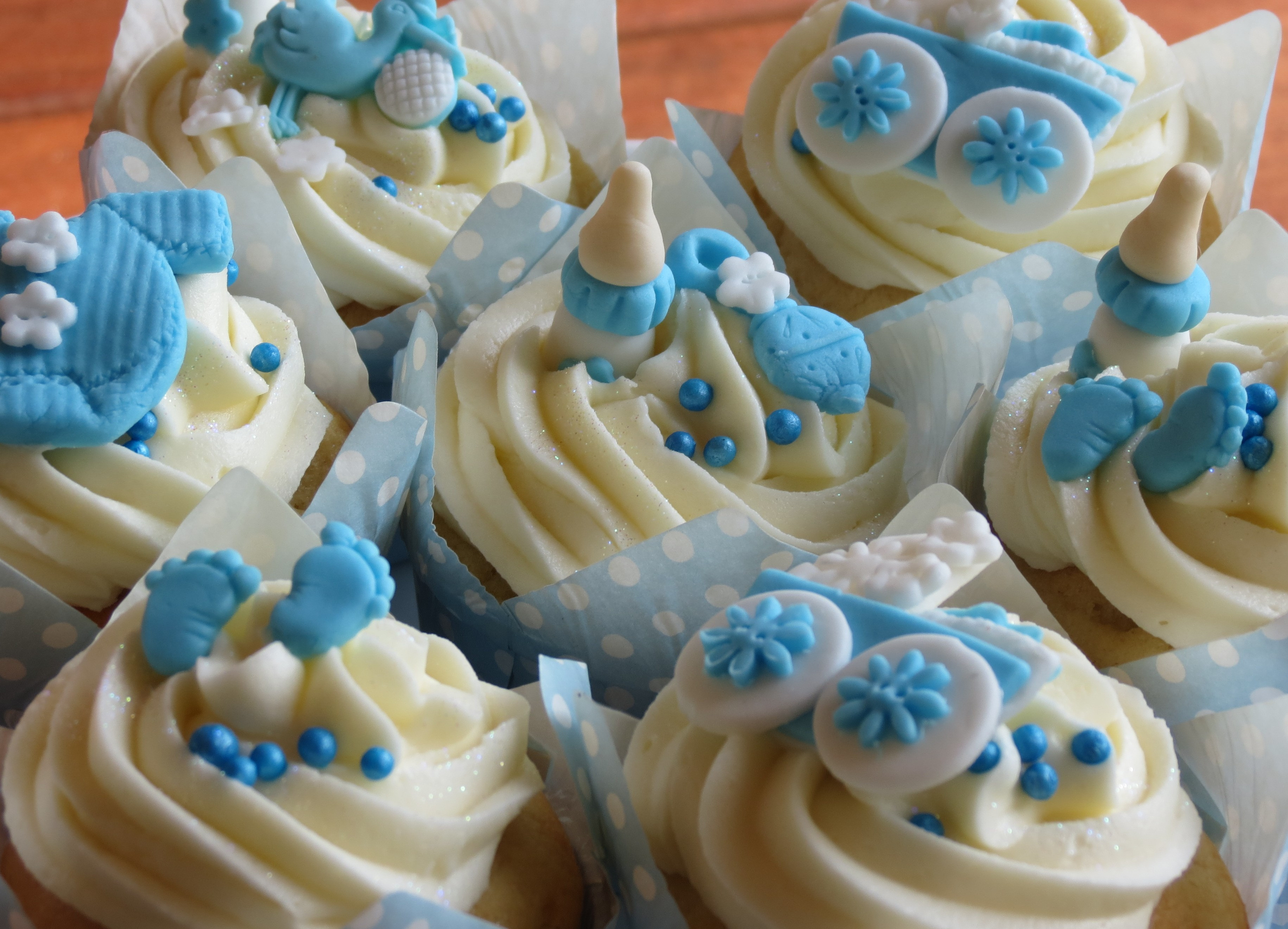 Baby Shower Cupcakes Decorations
 Baby shower cupcakes for a baby boy Baby Boy cupcakes