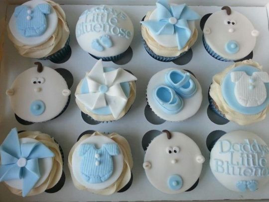 Baby Shower Cupcakes For Boys
 Baby boy Cupcakes Cake by Helen CakesDecor