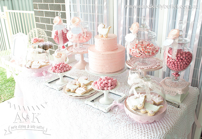 Baby Shower Dessert Bar
 PRETTY IN PINK BABY SHOWER