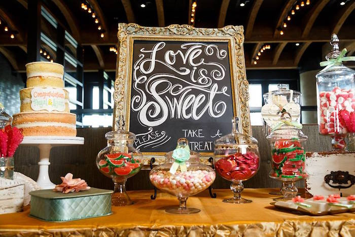 Baby Shower Dessert Bar
 Kara s Party Ideas "Love is Sweet" Baby Shower Dessert Bar