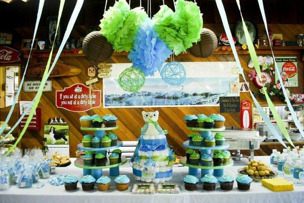 Baby Shower Dessert Table For Boy
 Owl Baby Boy Shower Baby Shower Ideas Themes Games