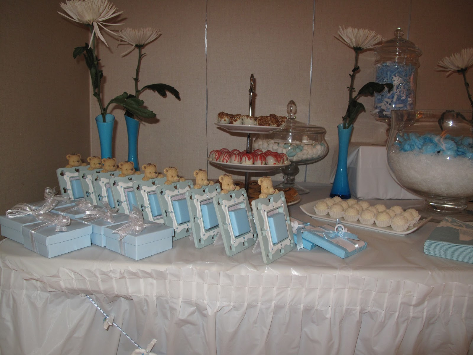 Baby Shower Dessert Table For Boy
 Googi Designs Baby boy blue reception Jan 2012