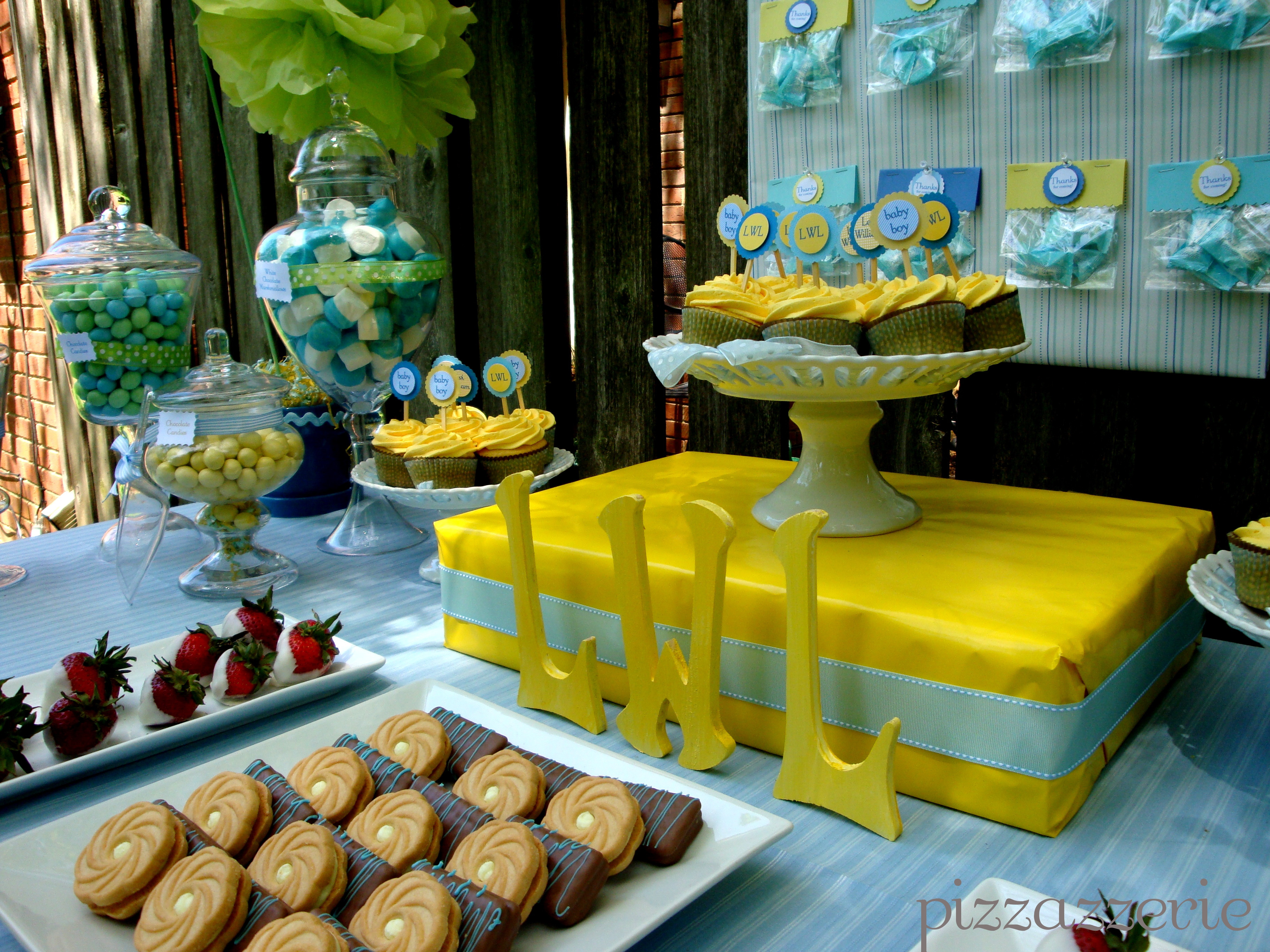 Baby Shower Dessert Table For Boy
 Blue & Yellow Baby Shower