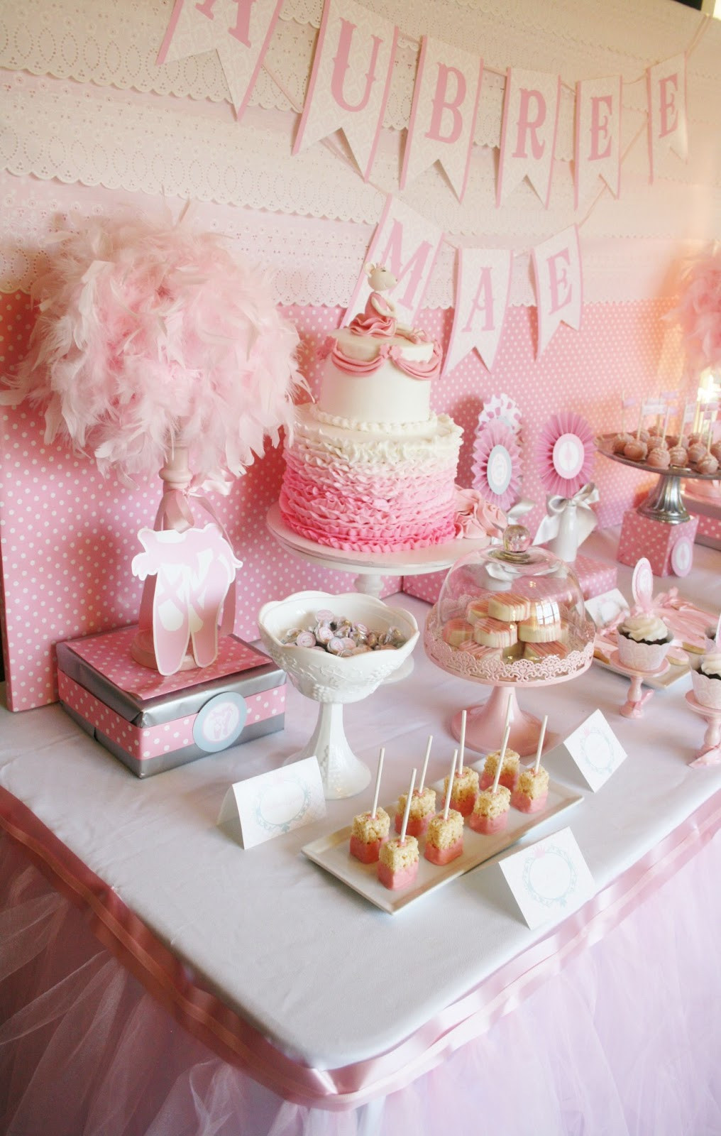 Baby Shower Dessert Table
 And Everything Sweet Ballerina Baby Shower Dessert Table