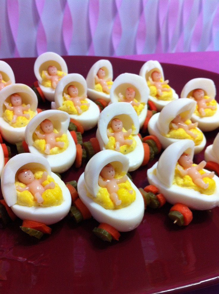 Baby Shower Deviled Eggs
 Cute baby shower idea Baby Shower Ideas