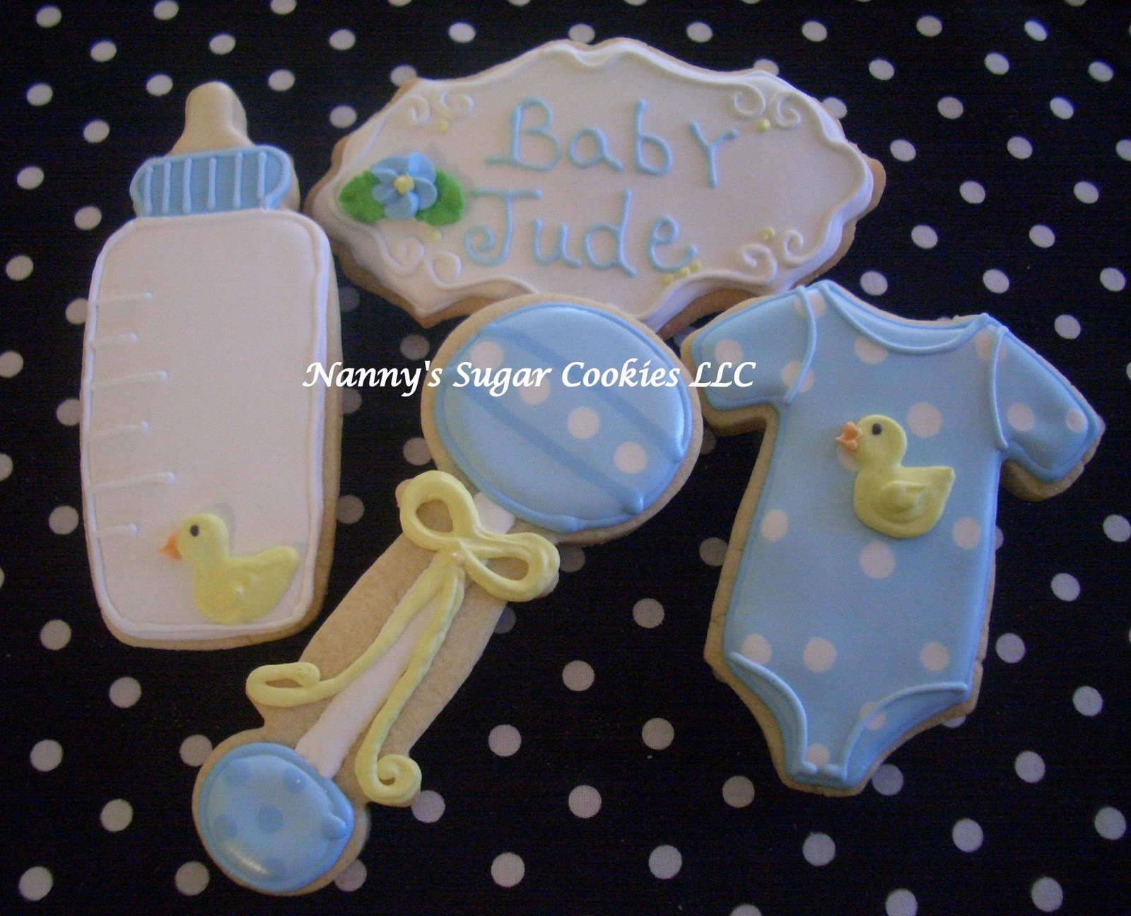 Baby Shower Sugar Cookies
 Nanny s Sugar Cookies LLC Baby Shower Cookies