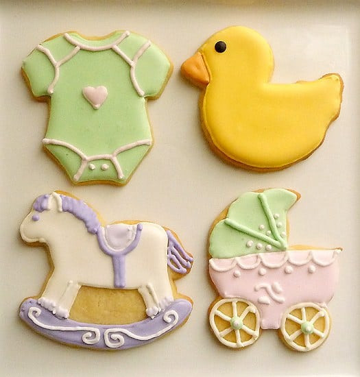 Baby Shower Sugar Cookies
 Classic Baby Shower Cookies