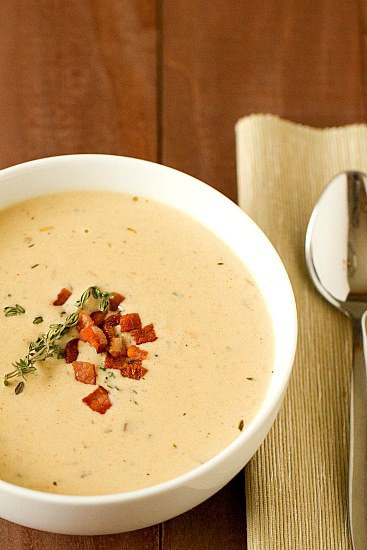 Bacon Cheddar Potato Soup
 Cheddar and Ale Soup with Potato & Bacon