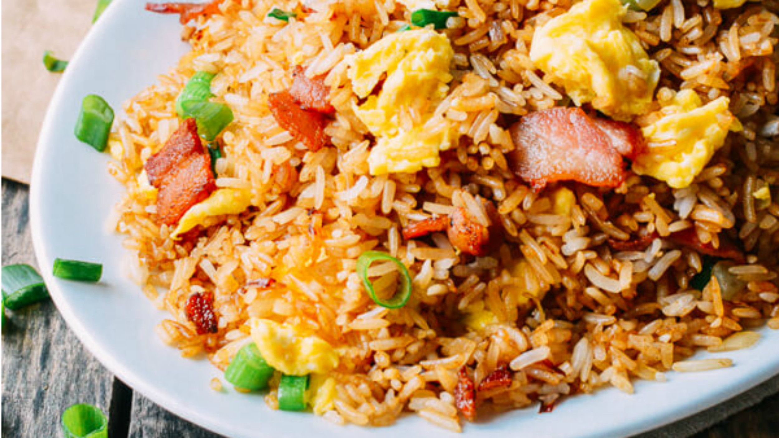 Bacon Fried Rice
 Takeout recipes at home Make bacon and egg fried rice