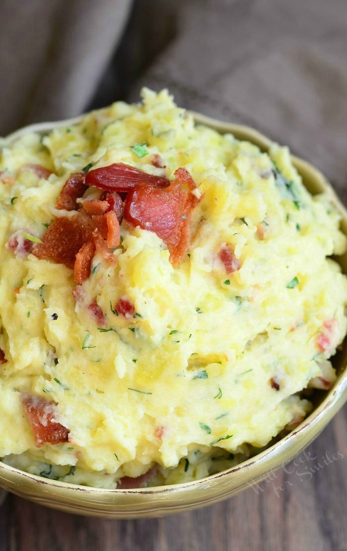 Bacon Mashed Potatoes
 Bacon and Herbs Creamy Mashed Potatoes Will Cook For Smiles