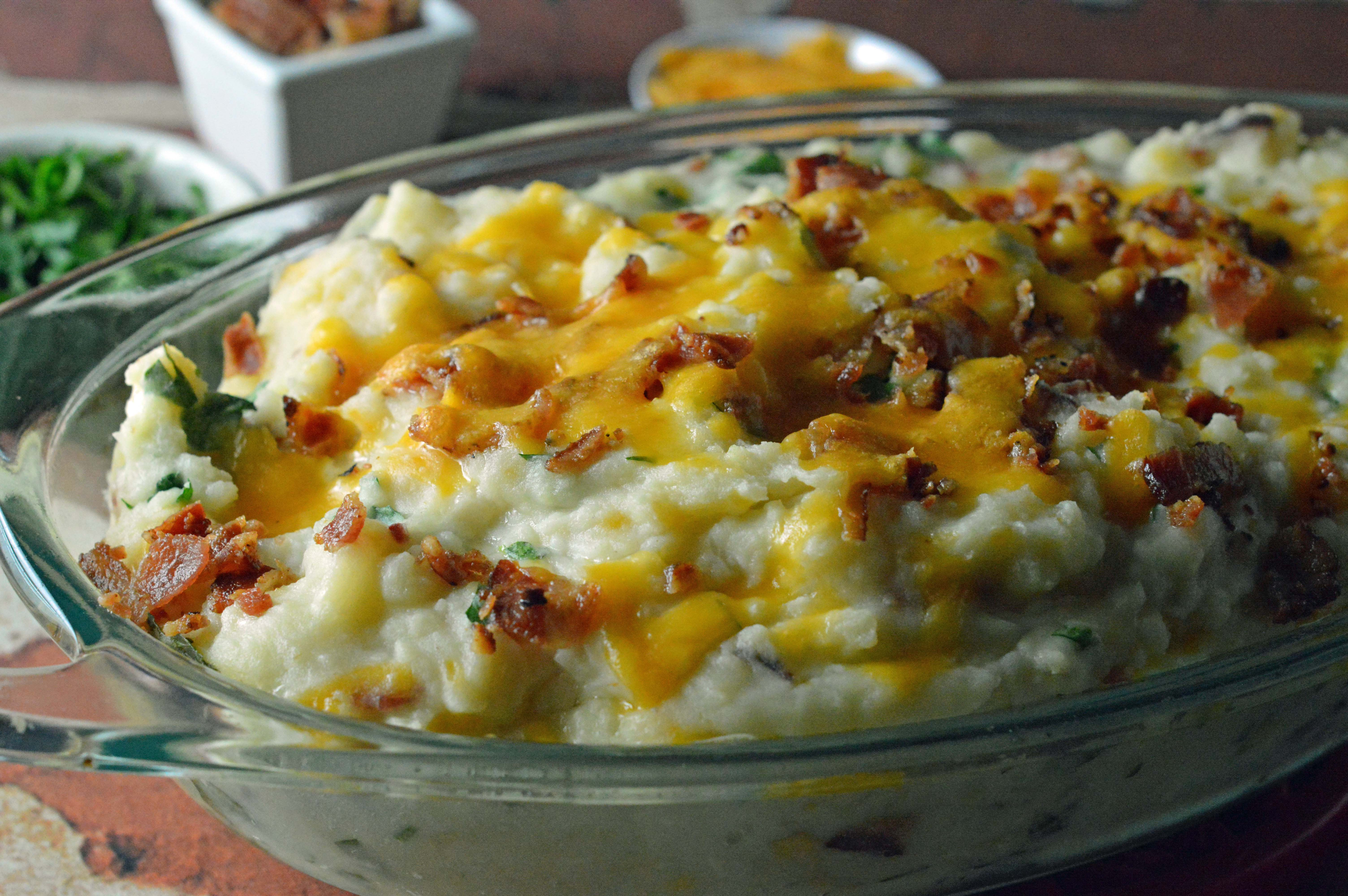 Bacon Mashed Potatoes
 cheesy bacon mashed potatoes