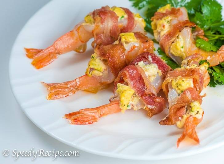 Bacon Wrapped Shrimp Appetizers
 Bacon Wrapped Shrimp with Cream Cheese Stuffing