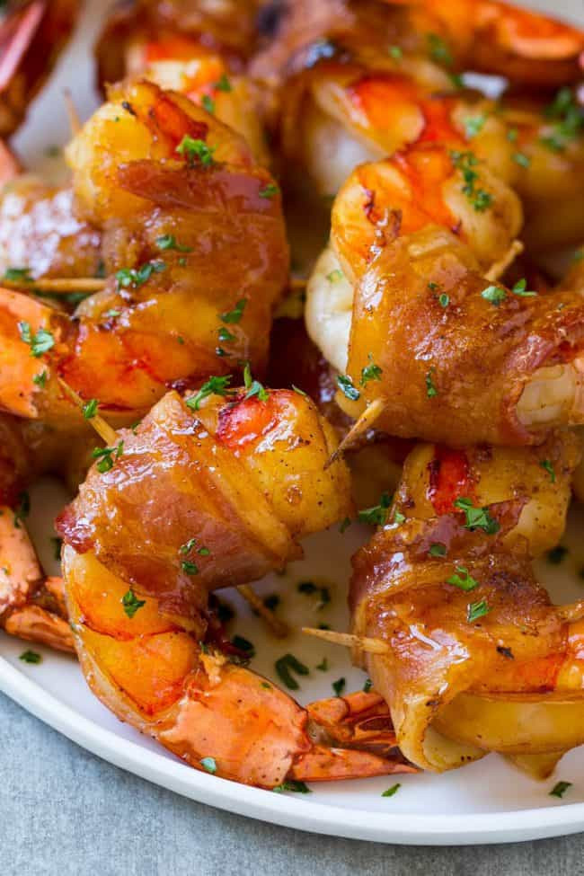 Bacon Wrapped Shrimp Appetizers
 Sweet and Savory Bacon Wrapped Shrimp