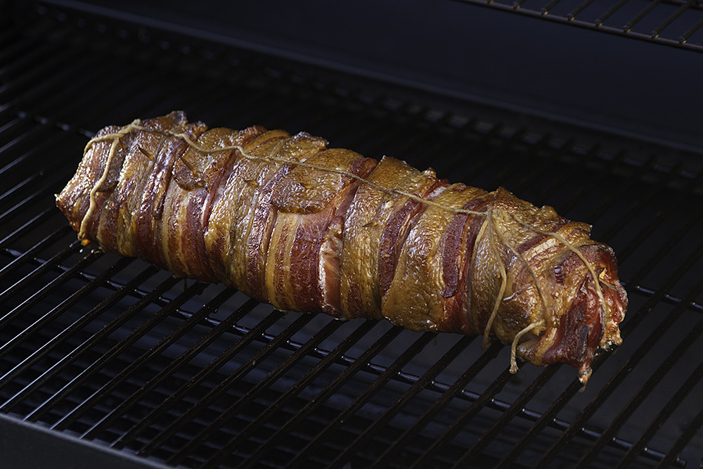Bacon Wrapped Smoked Pork Loin
 Bacon Wrapped Smoked Pork Tenderloin Roulade